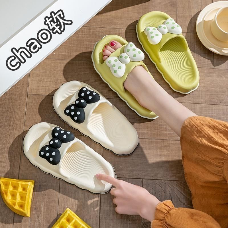 Dép Lê Quai Nơ Hoạt Hình Chống Trượt Thời Trang Mùa Hè Dành Cho Nữ