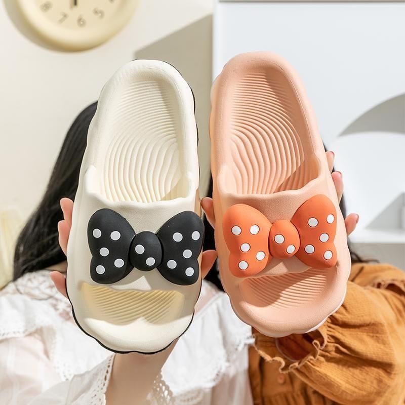 Dép Lê Quai Nơ Hoạt Hình Chống Trượt Thời Trang Mùa Hè Dành Cho Nữ
