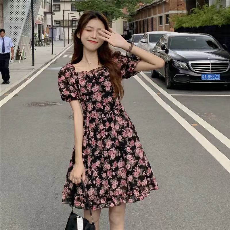 Đầm Hoa Tay Ngắn Dáng Ôm Thời Trang Mùa Hè Dành Cho Nữ