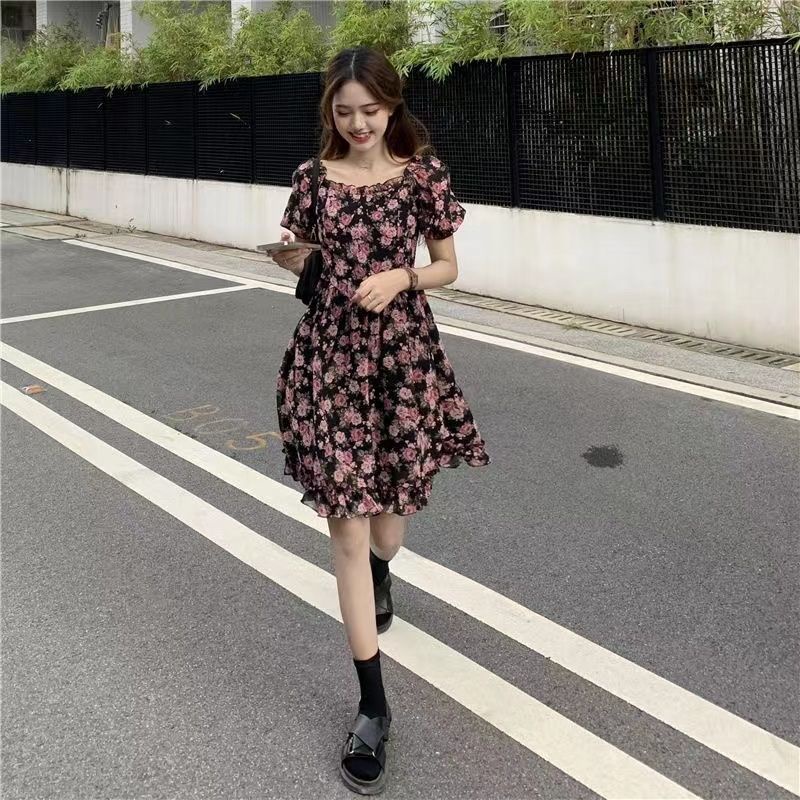 Đầm Hoa Tay Ngắn Dáng Ôm Thời Trang Mùa Hè Dành Cho Nữ