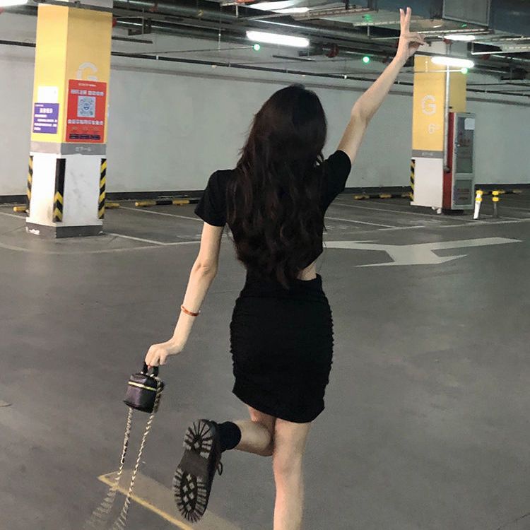 Đầm Ngắn Ôm Eo Khoét Rỗng Kiểu Pháp Thời Trang Mùa Hè Cho Nữ