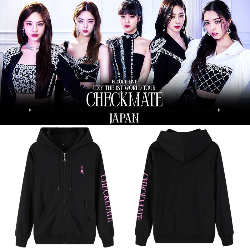 Áo hoodie zip ITZY - 1st World Tour 'Checkmate'