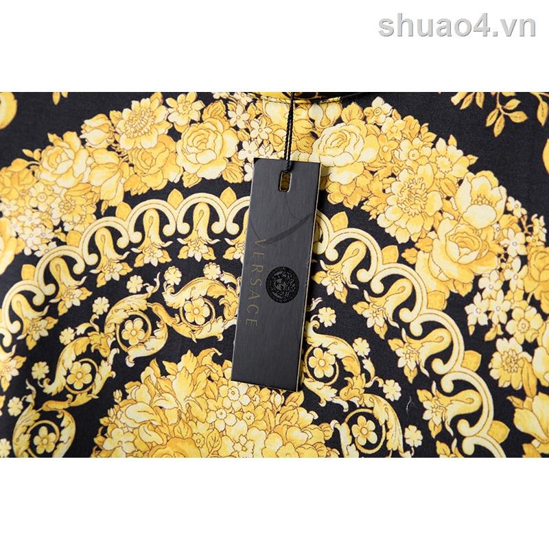 Áo Thun cotton Ngắn Tay In Chữ Versace ZO169 Thời Trang Cho Nam