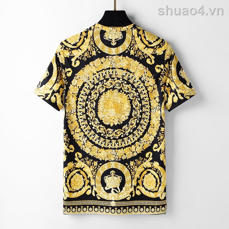 Áo Thun cotton Ngắn Tay In Chữ Versace ZO169 Thời Trang Cho Nam