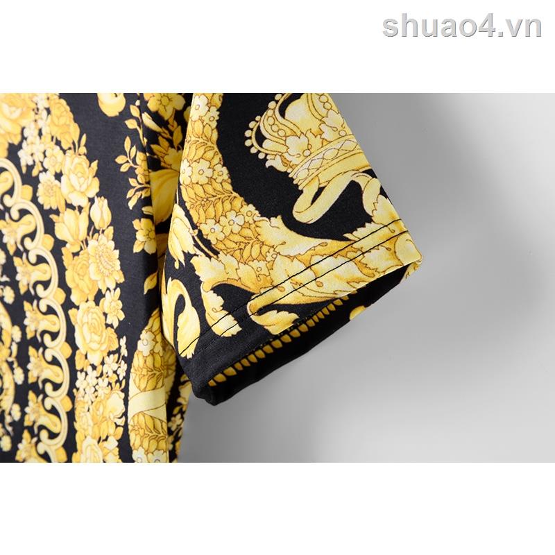 Áo Thun cotton Ngắn Tay In Chữ Versace ZO169 Thời Trang Cho Nam