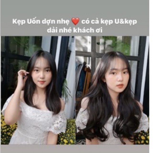 Tóc kẹp uốn xoăn dợn đuôi