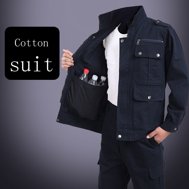 Bộ Đồ Bảo Hộ Lao Động Cơ Khí Bằng Cotton Nguyên Chất Cao Cấp Dày Dặn Chống Bỏng Chống Mài Mòn Chống Mài Mòn Cho Nam