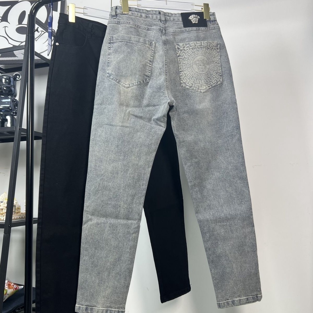 Versace Quần jeans Dài Thêu Họa Tiết Thời Trang Cho Nam