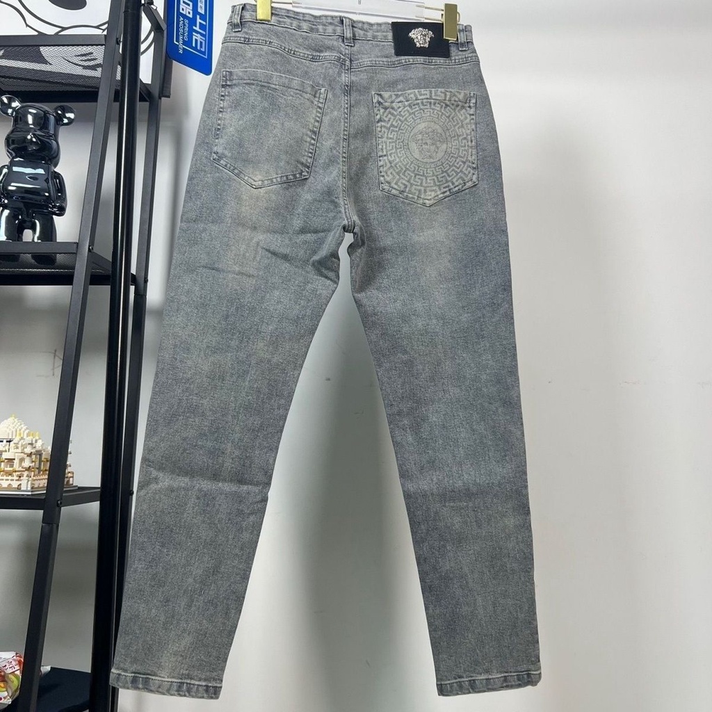 Versace Quần jeans Dài Thêu Họa Tiết Thời Trang Cho Nam