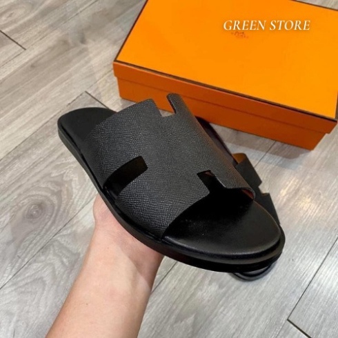 Dép thời trang Quai Ngang Chữ H cực chất, CHAGO HERMES da xịn 100% Full size 38-43.