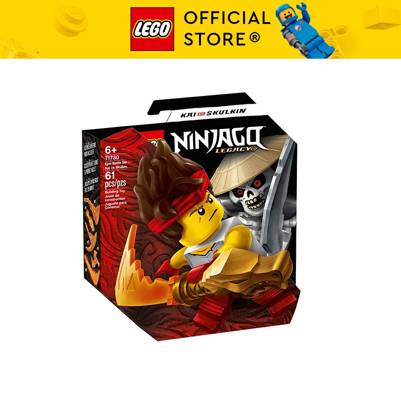 LEGO NINJAGO 71730 Đấu Trường Ninjago - Kai Đối Đầu Skullin ( 61 Chi tiết)