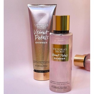 Velvet Petals-Xịt thơm Sữa tắm Dưỡng thể Chăm sóc toàn thân Victoria's Secret [Bill Mỹ]