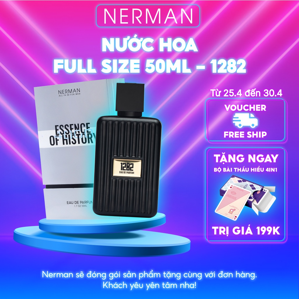 Bộ 3 chai nước hoa nam chính hãng Nerman 4000 - Hương thơm mạnh mẽ lôi cuốn, lưu hương tới 8h 10ml/chai | BigBuy360 - bigbuy360.vn