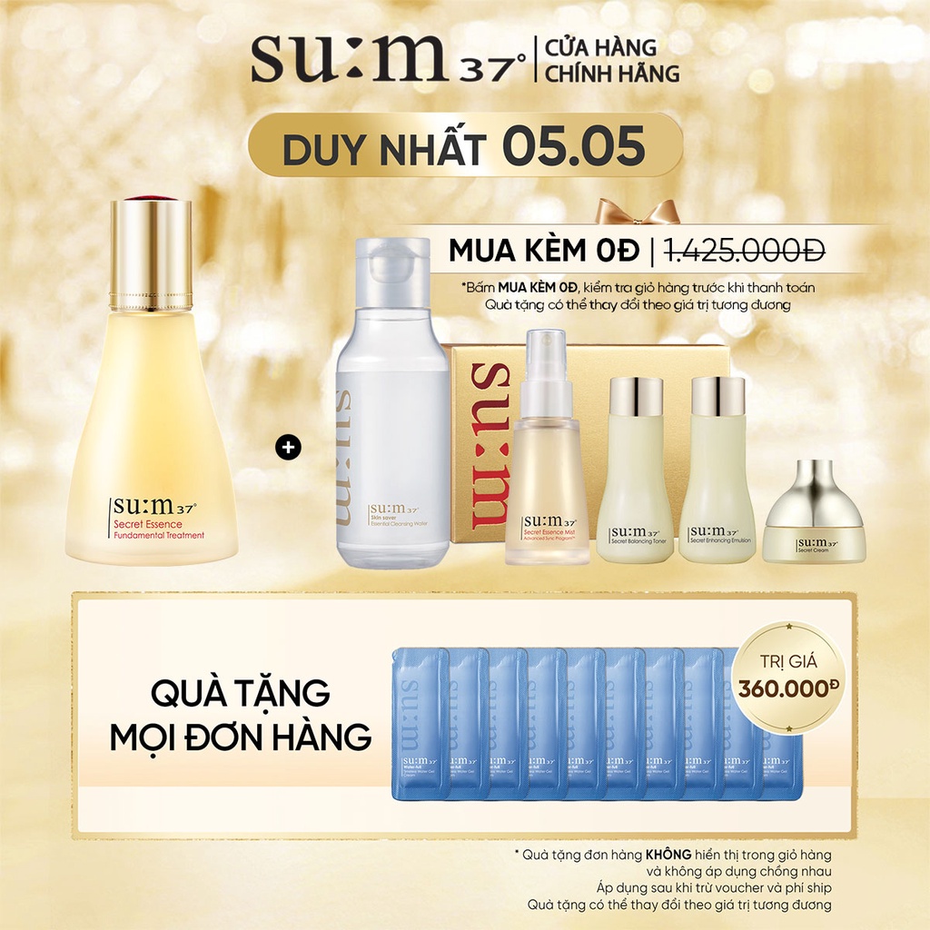 Nước thần cải thiện 5 vấn đề về da Su:m37 Secret Essence 80ml