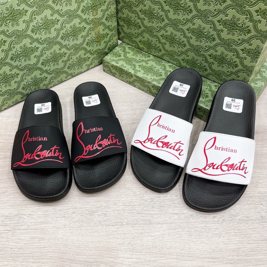 Dép Louboutin In Chữ Siêu Chất Dép Lê Quai Ngang Nam Louboutin Hottrend #Hot #2023