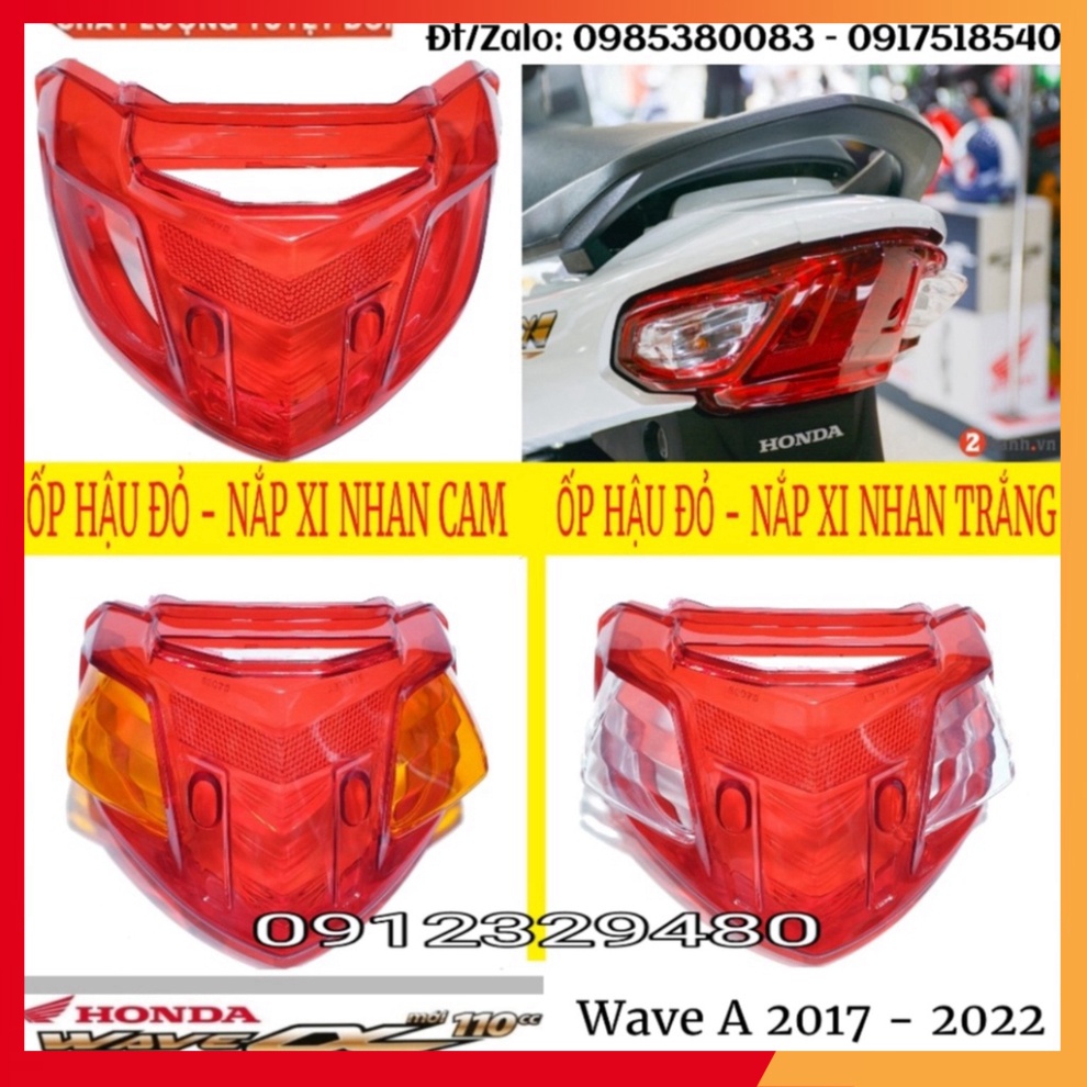 Combo Nắp Đèn Hậu  Kèm Nắp Xinhan Wave A 2017 - 2022, Wave A 2006 - 2016 , Wave S 100 , Rs 100 , Wave 50cc (Hình t