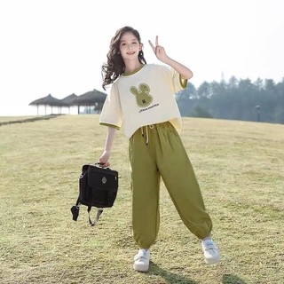 Bộ quần áo ngắn tay thời trang cho bé gái