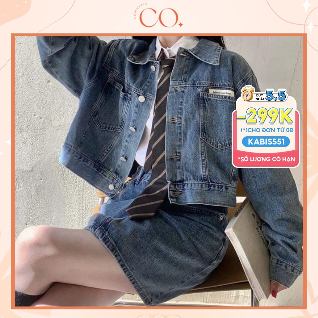 Áo khoác jean nữ dáng ngắn, áo khoác lửng phong cách ulzzang_G6