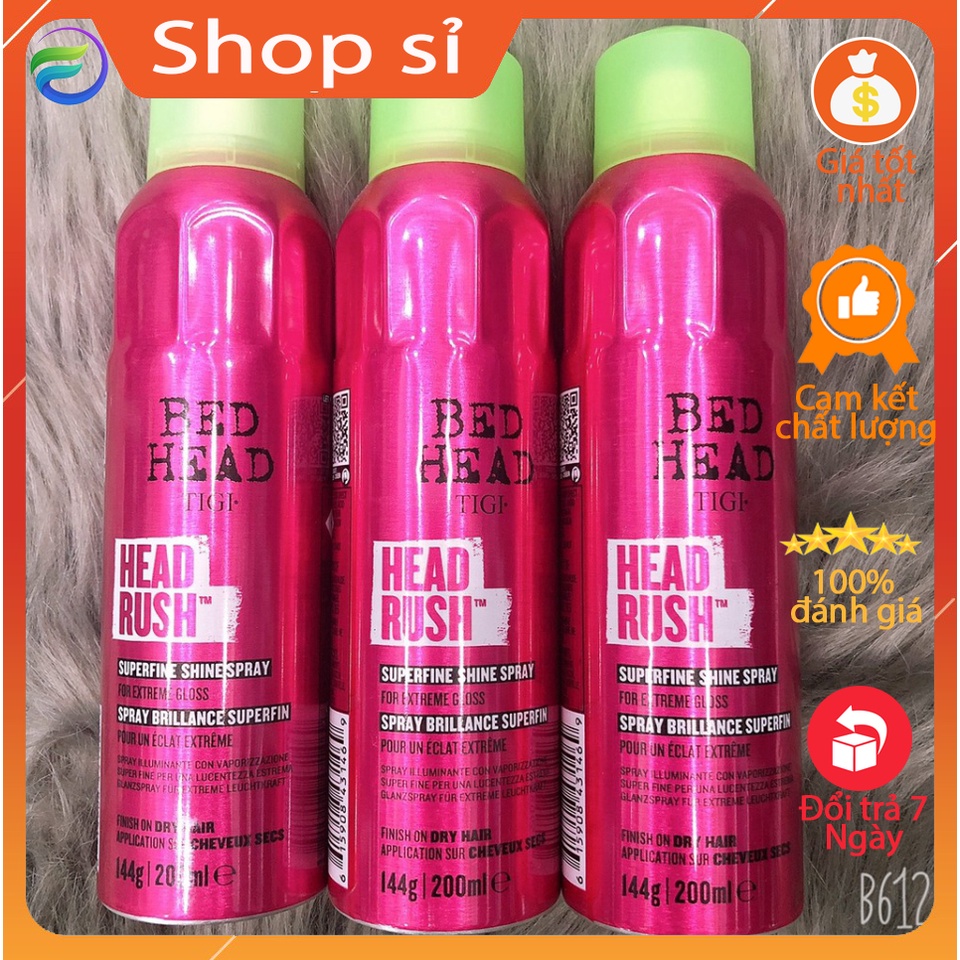 Xịt tạo bóng tóc Tigi Bed Head Headrush 200ml ( hàng chính hãng )