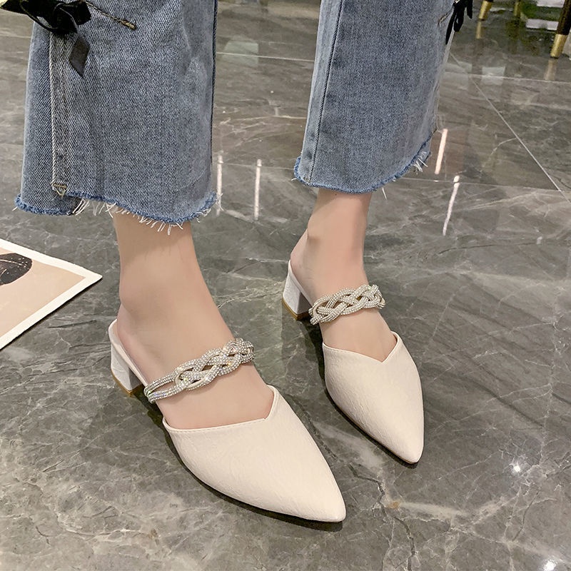 Dép Sandal Hở Ngón Đính Đá Thời Trang Mùa Hè Dễ Phối Đồ