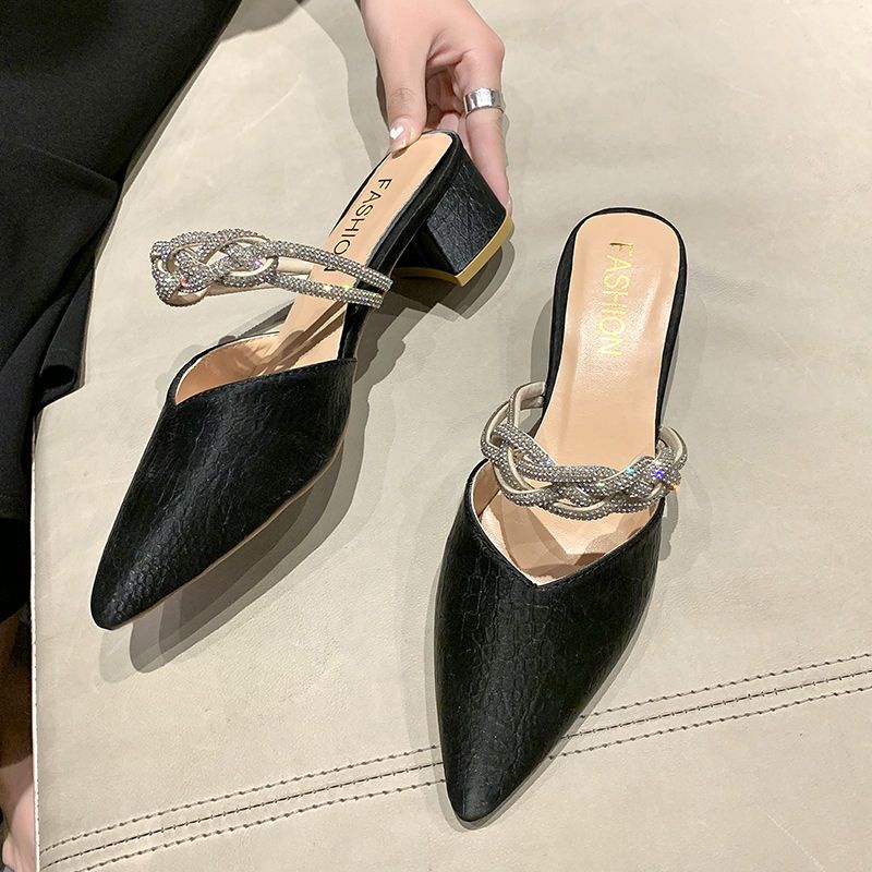 Dép Sandal Hở Ngón Đính Đá Thời Trang Mùa Hè Dễ Phối Đồ