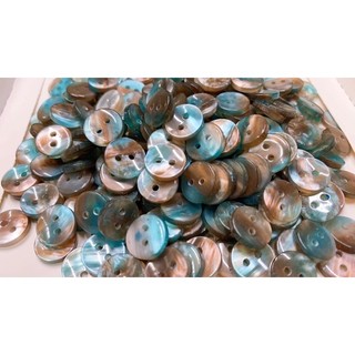 10 nút sơmi xà cừ 2 lỗ 12mm.