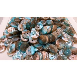 10 nút sơmi xà cừ 2 lỗ 12mm.