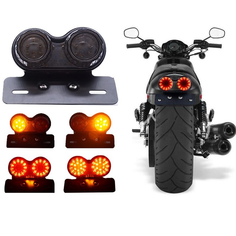 Đèn hậu xe máy LED tín hiệu tùy chỉnh phổ quát phanh phía sau Giấy phép đèn