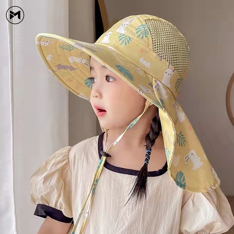 Mũ Vành Rộng Chống Tia UV Thời Trang Mùa Hè Dành Cho Bé 3-10 Tuổi