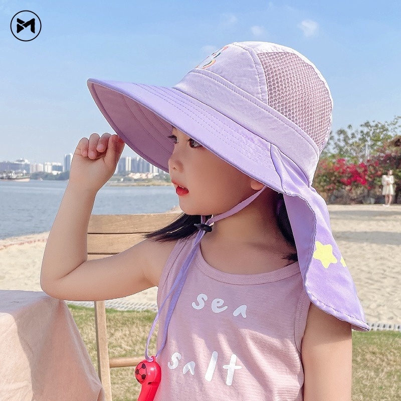 Mũ Vành Rộng Chống Tia UV Thời Trang Mùa Hè Dành Cho Bé 3-10 Tuổi
