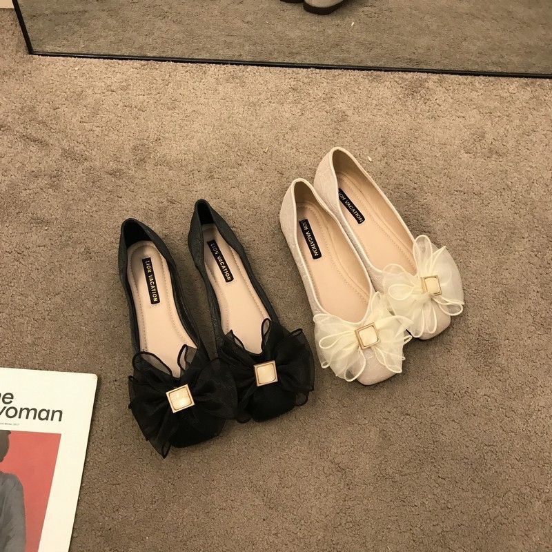 Giày Lười Da Mềm Đế Bằng Chống Trượt Thoáng Khí Thoải Mái