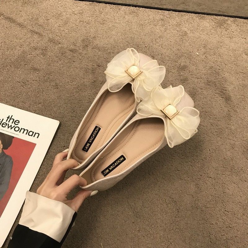 Giày Lười Da Mềm Đế Bằng Chống Trượt Thoáng Khí Thoải Mái