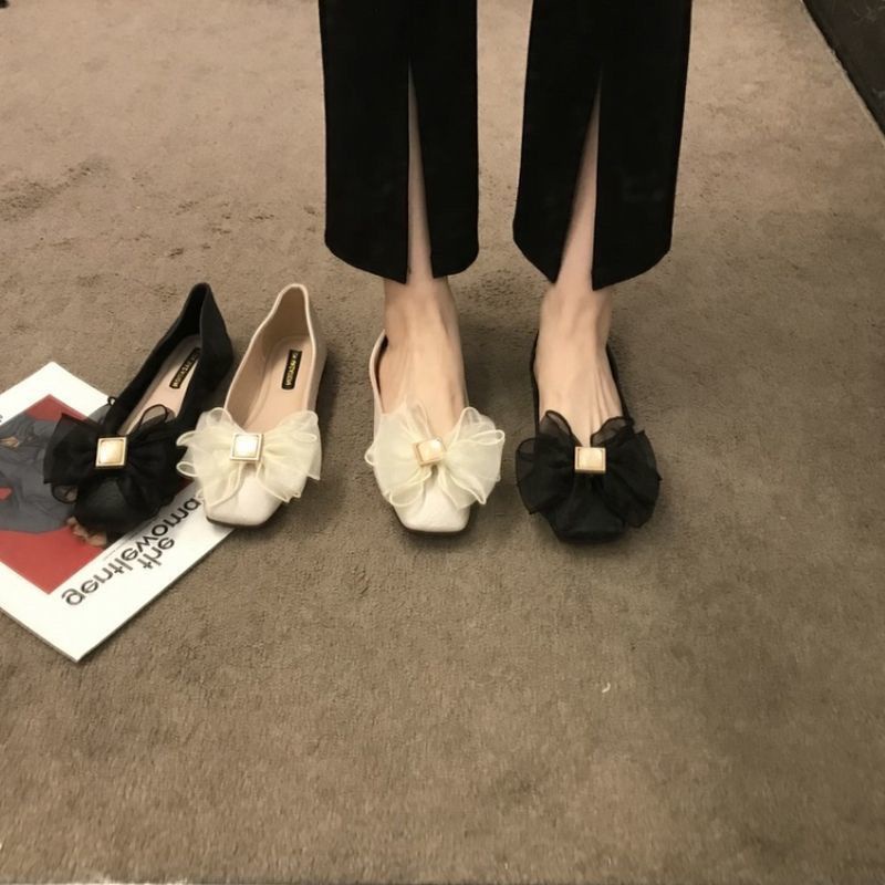 Giày Lười Da Mềm Đế Bằng Chống Trượt Thoáng Khí Thoải Mái