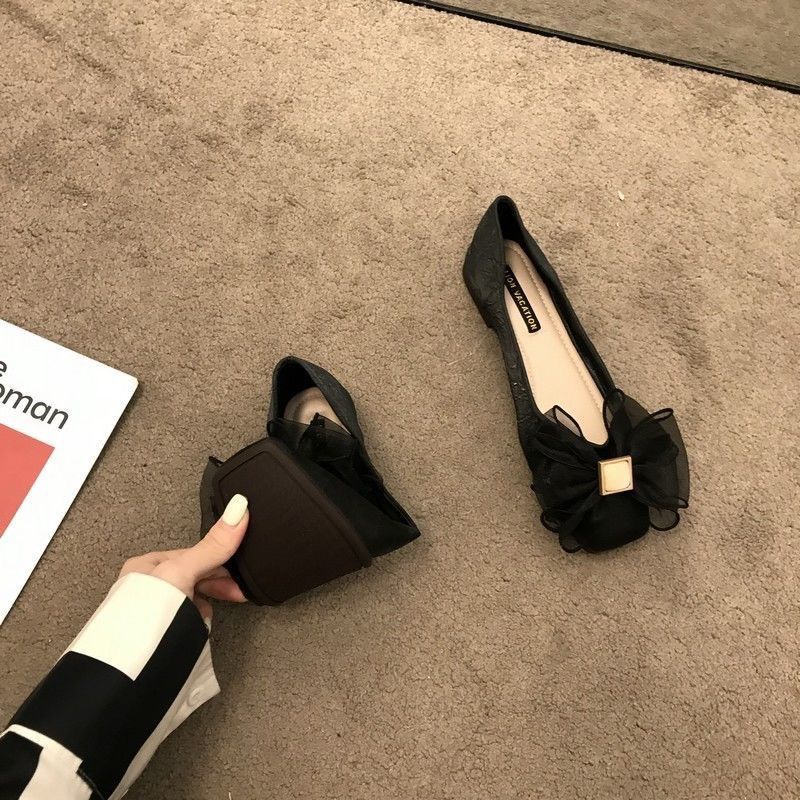 Giày Lười Da Mềm Đế Bằng Chống Trượt Thoáng Khí Thoải Mái