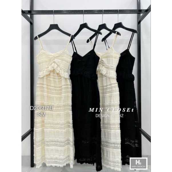 Váy Maxi Ren Tầng Body Xốp Hai Dây Rút Ngực Viền Bèo Dáng Dài Đi Biển Dự Tiệc Sang Chảnh ,Hàng Đẹp