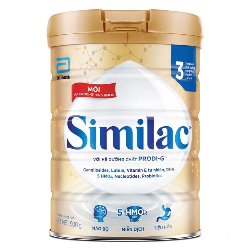Sữa Similac 3 lon 900g mẫu mới