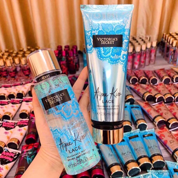Xịt thơm -Sữa dưỡng thể Victoria’s Secret Aqua kiss .hot