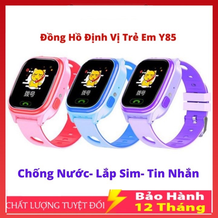 LINH KIỆN LAPTOP 🔘 Đồng Hồ Thông Minh Trẻ Em Chống Nước Y85 Lắp Sim Nghe Gọi 2 Chiều, Định Vị, Có Game - Tiếng Việt - P