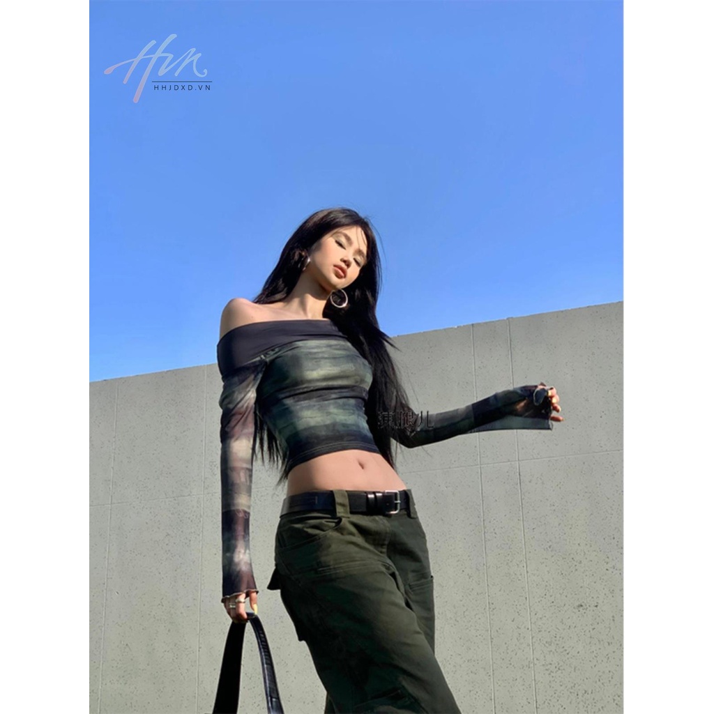 Áo Lưới Trễ Vai Thời Trang Mùa Hè Quyến Rũ Cho Nữ