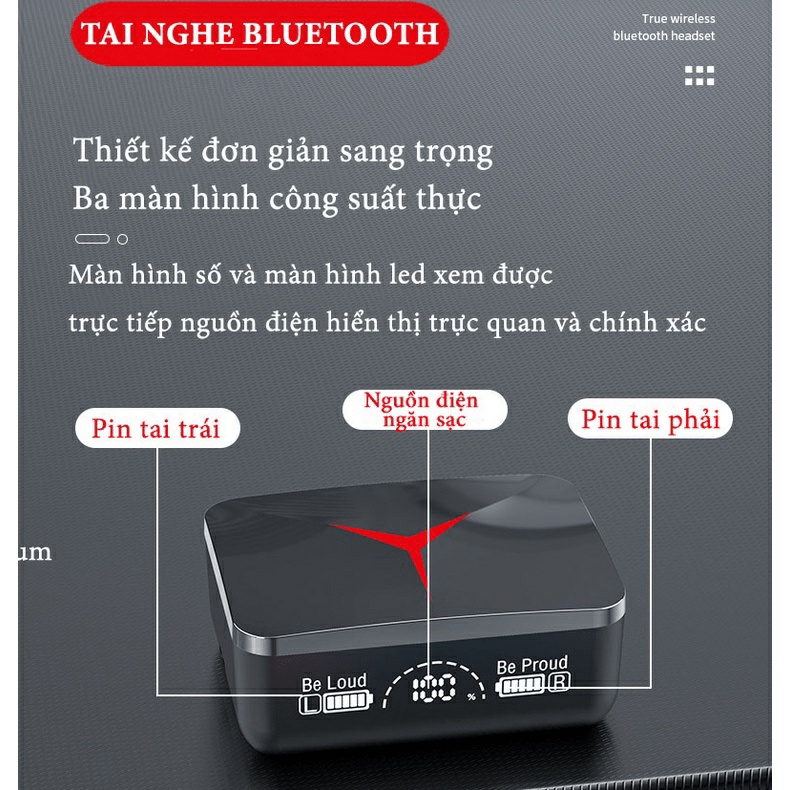 🛑 PHỤ KIỆN SỐ Tai nghe bluetooth 5.3 M90 Pro TWS Cảm biến vân tay - Màn hình LED - Chống nước -Thiết Kế Mới Ngăn Sạc Tr