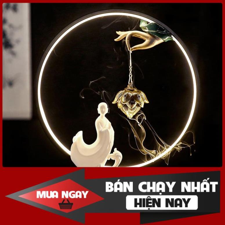 (GIÁ XƯỞNG) Thác Khói Đèn Led Sen Treo Phật Đứng Cao Cấp [Tổng Kho Dụng Cụ Trầm Hương]
