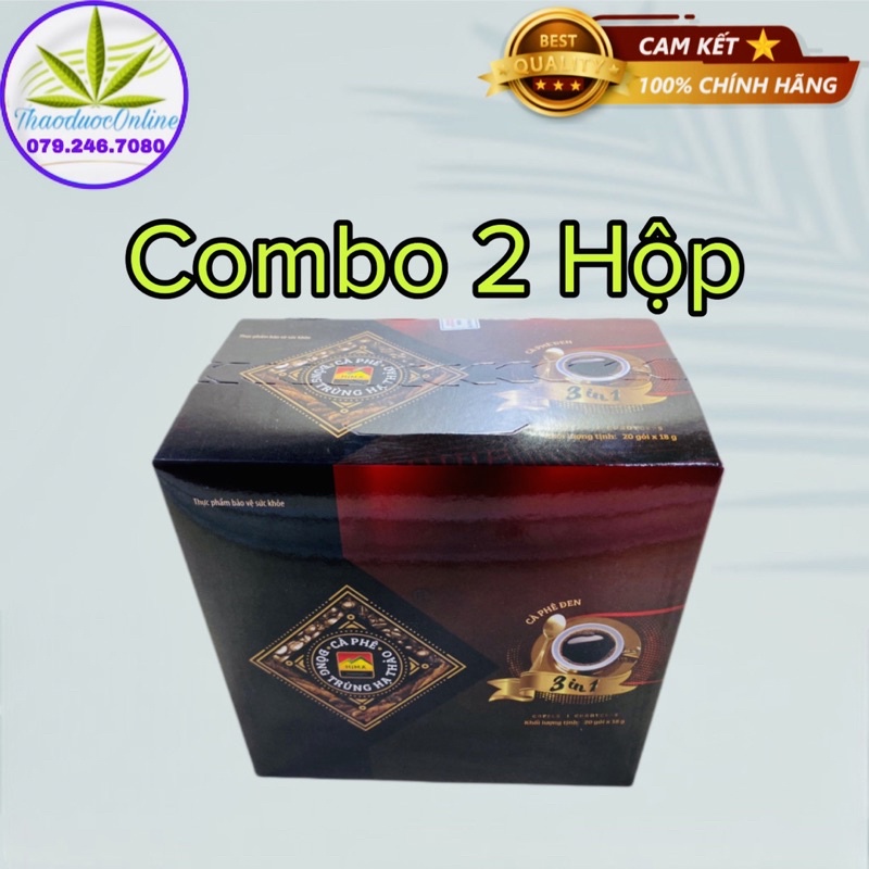 Combo 2 Hộp Cà phê đen 3in1 Đông Trùng Hạ Thảo Hima (20 gói/hộp)