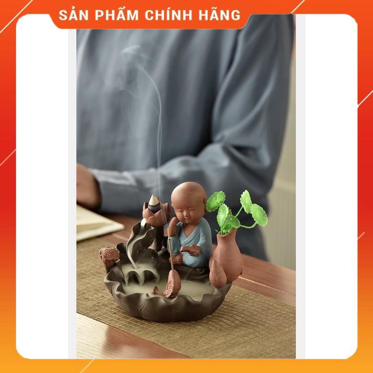 Thác Khói Trầm Hương Phật Thiền Toạ Hòn Non Bộ - Tặng 10 Nụ Trầm [Tổng Kho Dụng Cụ Trầm Hương]