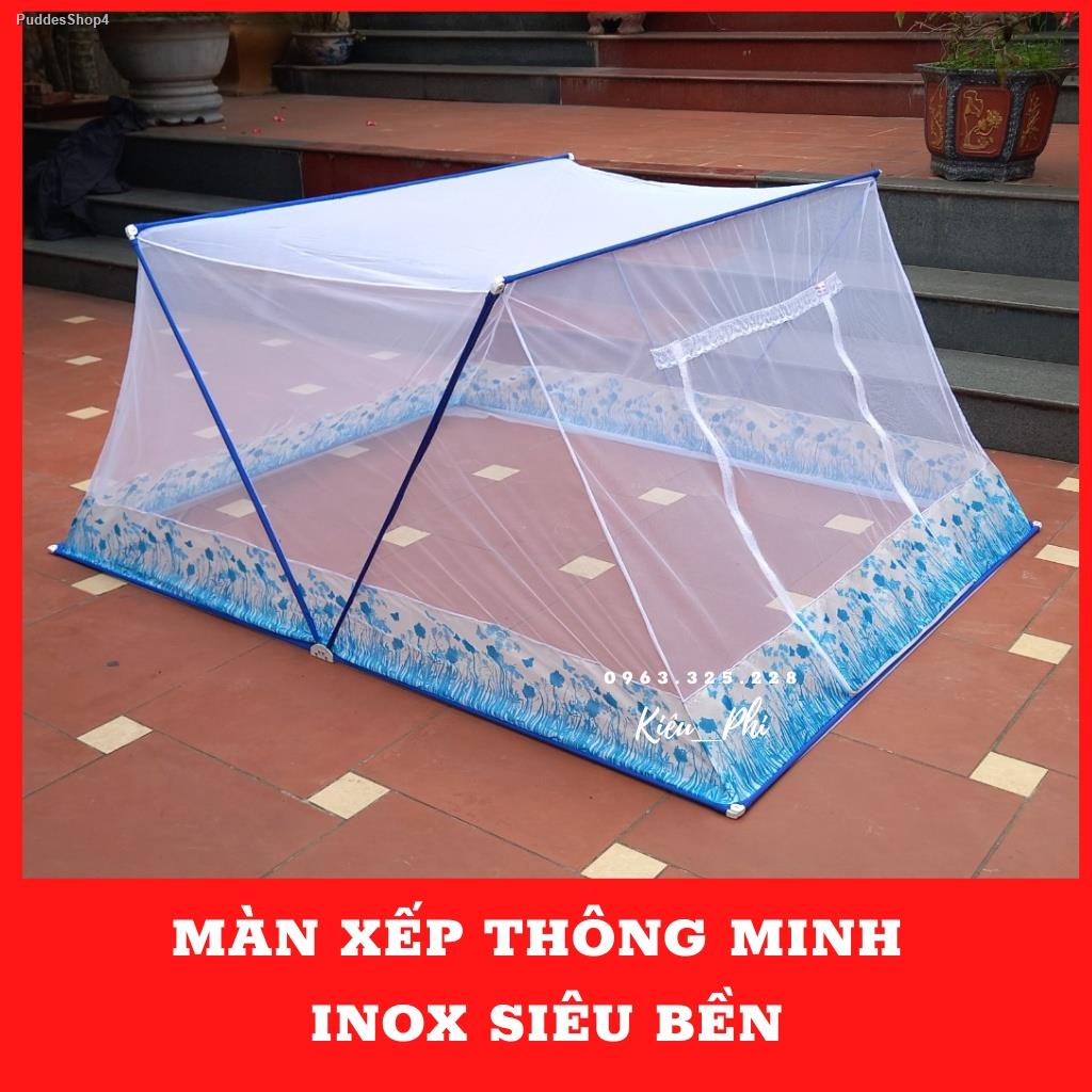 Màn chụp tự bung Cao Cấp người lớn, Mùng ngủ chụp tự bung 1m 1m2 1m4 1m6 1m8 2m2 xếp thông minh gấp gọn