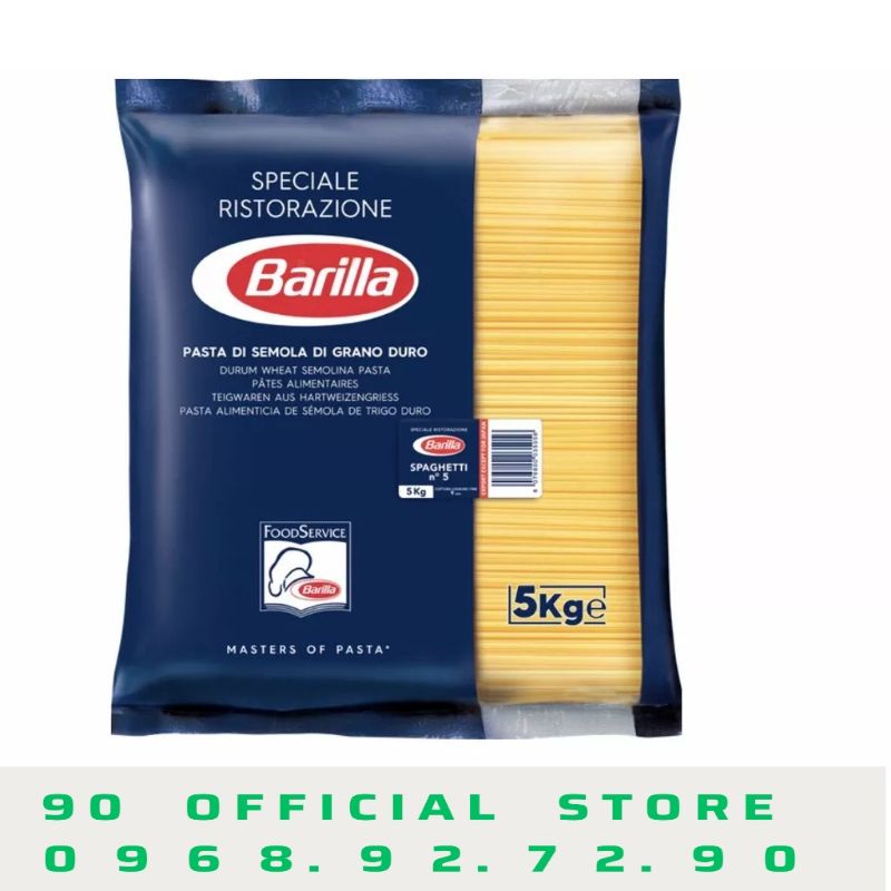 Mì Spaghetti Barilla Túi 5kg No.5 Chef Pasta Semolina