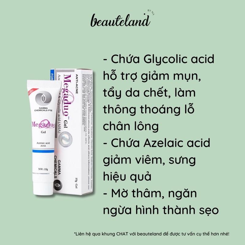 Gel hỗ trợ giảm mụn, giảm thâm Megaduo