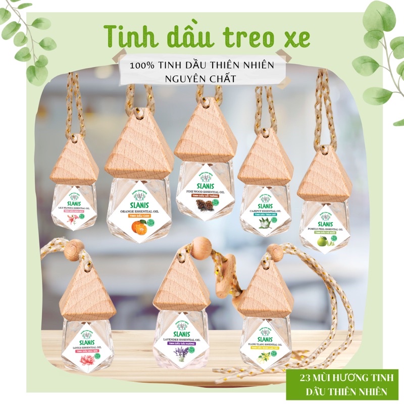 Tinh dầu treo xe, tủ quần áo, treo phòng SLANIS | 23 mùi hương | Nhập khẩu Ấn Độ | Có giấy kiểm định| Khử mùi, Thư giãn