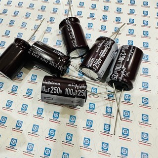 Tụ hoá 250V 100uf nichicon mới chính hãng