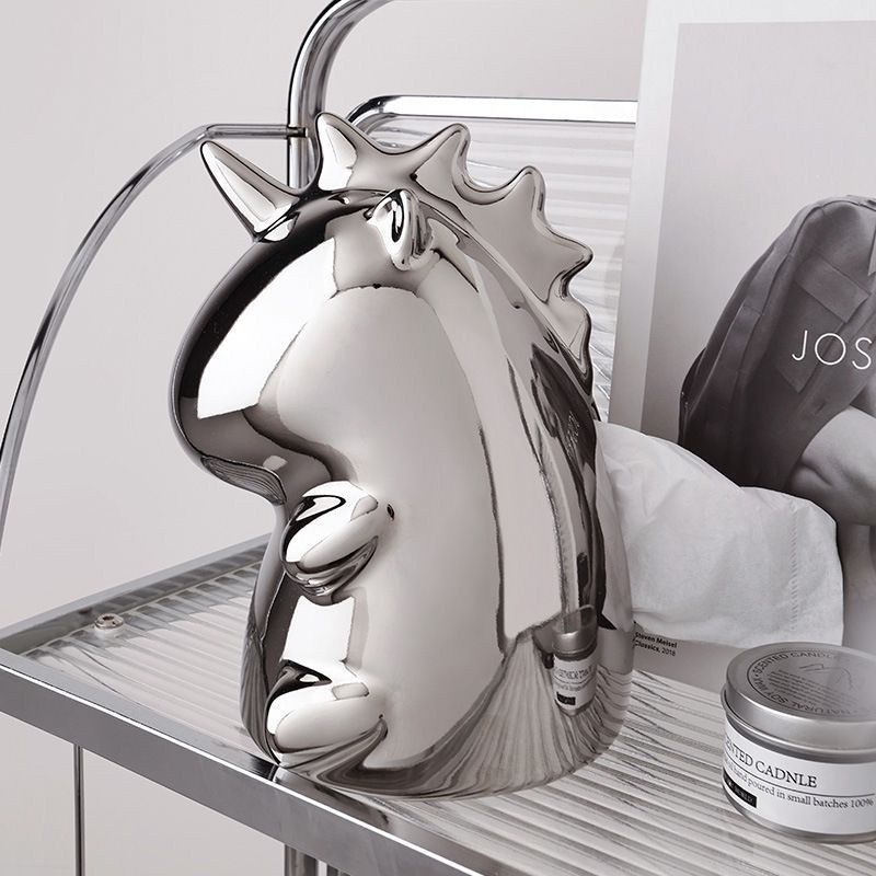 Hộp Đựng Khăn Giấy Bằng Sứ Hình Kỳ Lân Dễ Thương Sang Trọng Trang Trí Phòng Khách