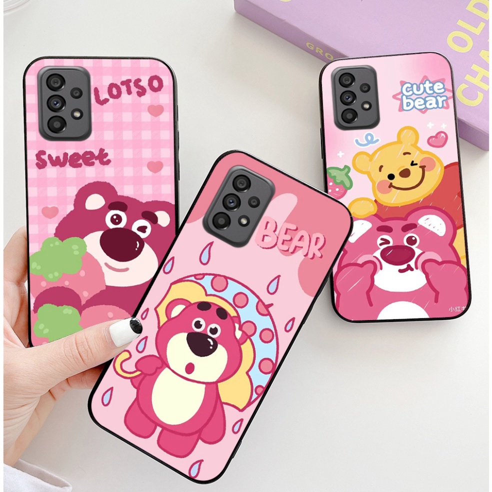 Ốp lưng Samsung a03 / a33 5G / ss a53 5G / ss a73 5G / ss a13 4G / ss a23 4G in hình gấu dâu cute siêu dễ thương mẫu mới